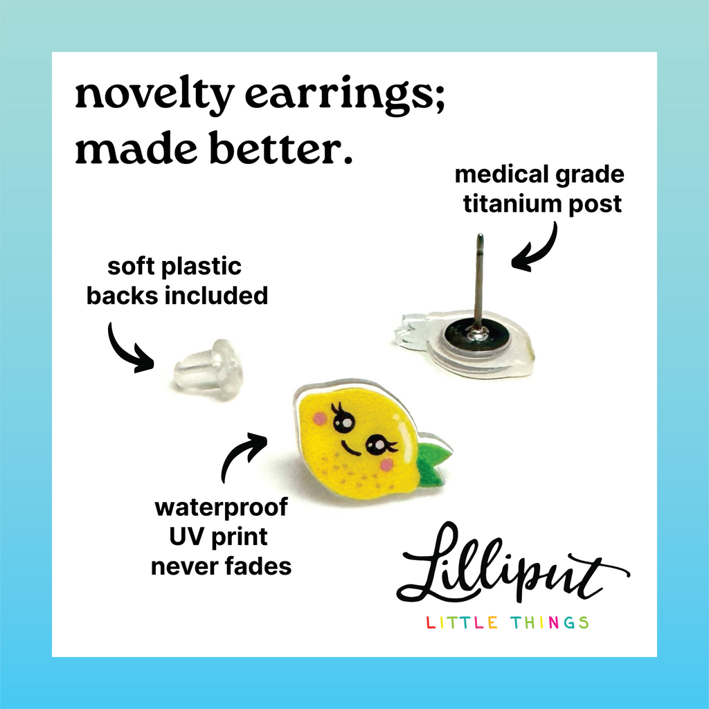 Lilliput Little Things - Baseball Earrings // Sports Earrings